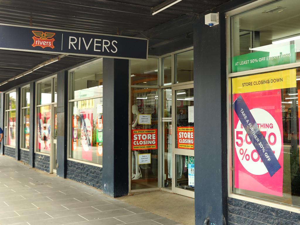 The Rivers store in Malop St Geelong reportedly leaked. Picture: Alison Wynd