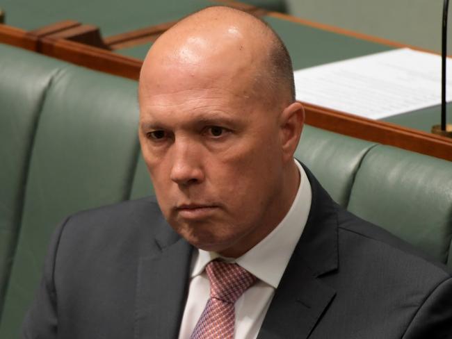 Peter Dutton has dodged questions over a $420 million Manus Island security contract. Picture: Tracey Nearmy/Getty Images