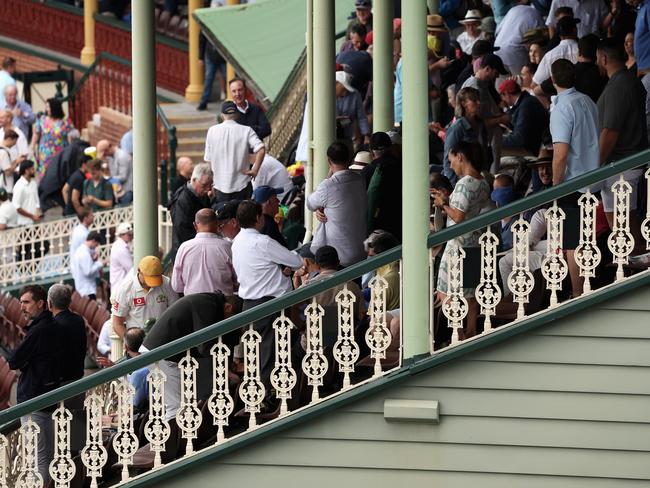 Spectators fill the Members Stand during day one of the Fifth Men's Test Match at the SCG. Picture: Cameron Spencer/Getty Images