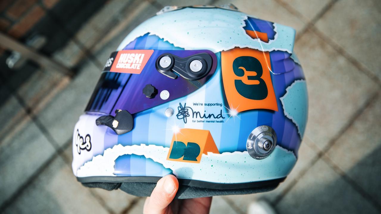 The helmet also features the logo of Mind, one of Australia’s leading mental health service providers.