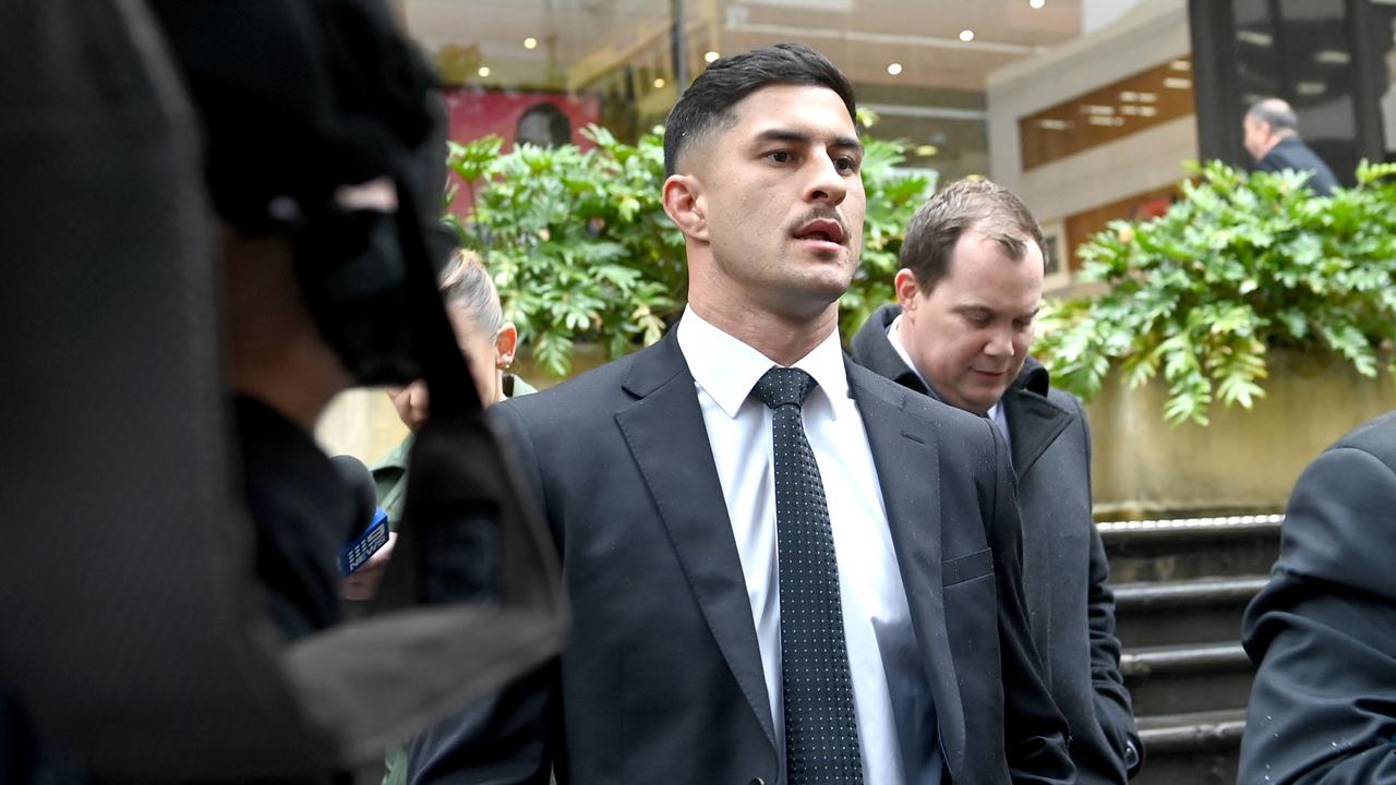 SYDNEY, AUSTRALIA - NewsWire Photos, JUNE 28, 2023. Parramatta NRL player Dylan Brown leaves Downing Centre Court. Picture: NCA NewsWire / Jeremy Piper