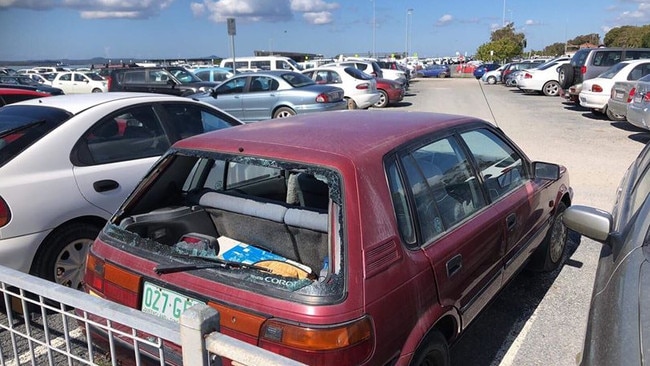 Weinam Creek car park has been a target for vandals for years. Picture: Supplied