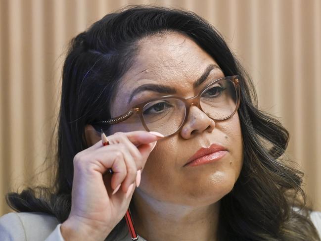 CANBERRA, AUSTRALIA, NewsWire Photos. FEBRUARY 16, 2024: Senator Jacinta Nampijinpa Price during the Cross-Portfolio Indigenous Matters Senate estimates at Parliament House in Canberra. Picture: NCA NewsWire / Martin Ollman