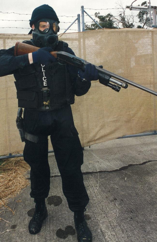 Gary Jubelin during police training. Picture: Supplied