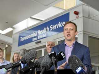 Premier Annastacia Palaszczuk and Minister for Health and Minister for Ambulance Services Dr Steven Miles at Toowoomba Hospital. Cabinet in Toowoomba. September 2018. Picture: Bev Lacey