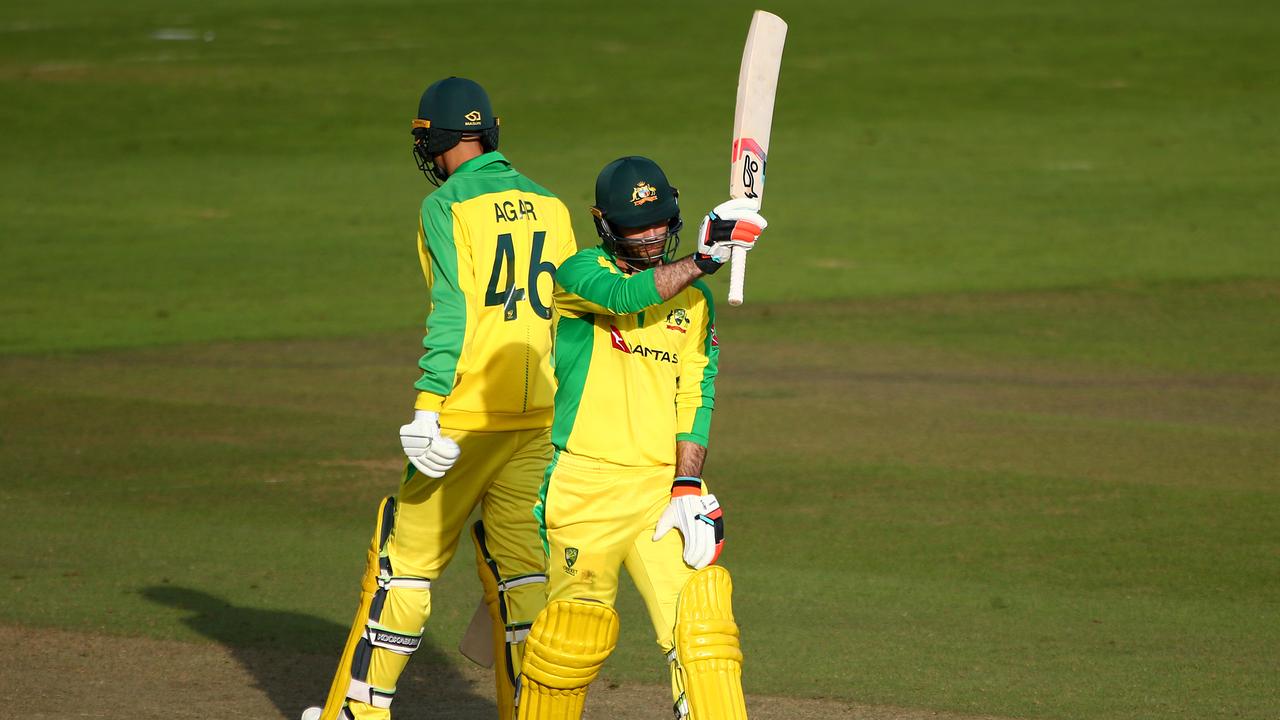 Glenn Maxwell blasted a century in a 50-over internal trial match in Southampton.