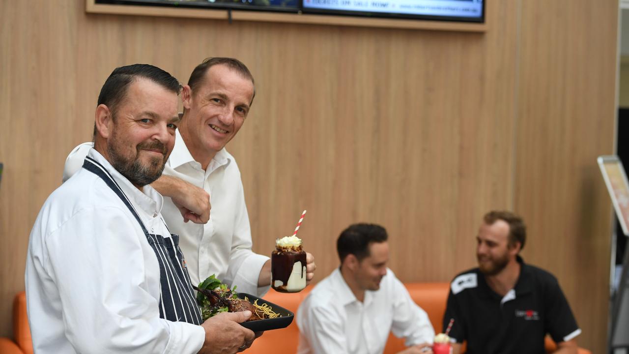 Lismore City Mayor ISaac Smith with Lismore Workers Club executive chef Philip McLoughlin get ready for Eat the Street in Lismore.