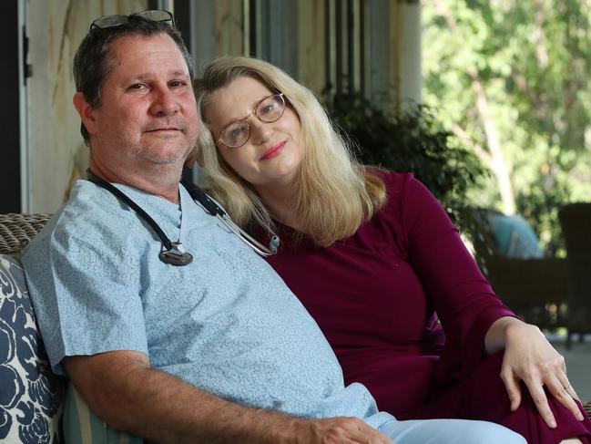 Dr Matt Kholo with wife Ann Sturgess. Picture: Liam Kidston