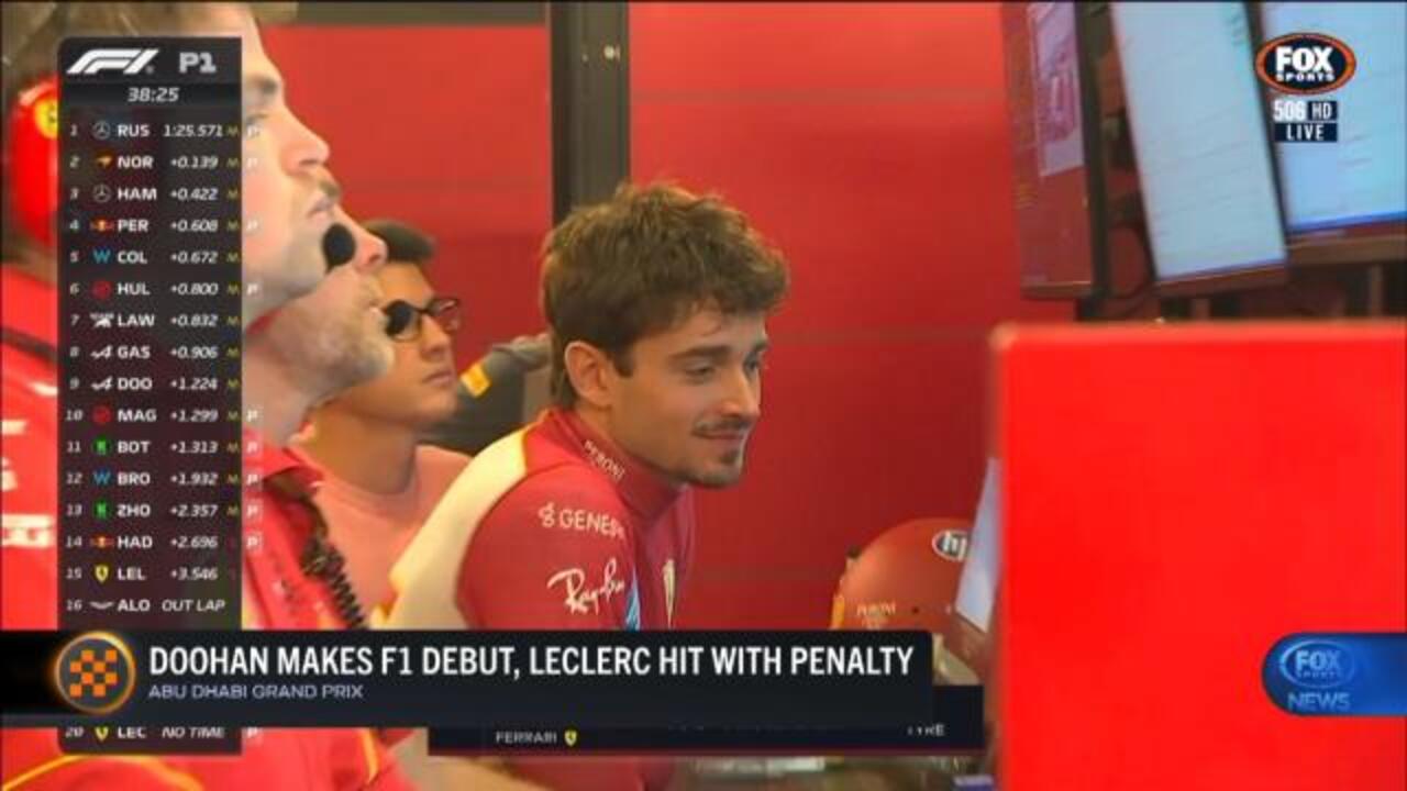 Leclerc hit with penalty in Practice