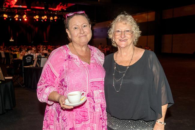 Jane O'Shannessy and Heather Hjorth at the Zonta Club of Mackay Inc International Women's Day Luncheon at the MECC Sunday March 5 2023 Picture: Michaela Harlow