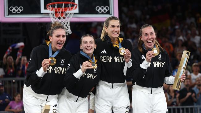 Team Germany won the women's 3x3 basketball gold medals. (Photo by Matthew Stockman/Getty Images)