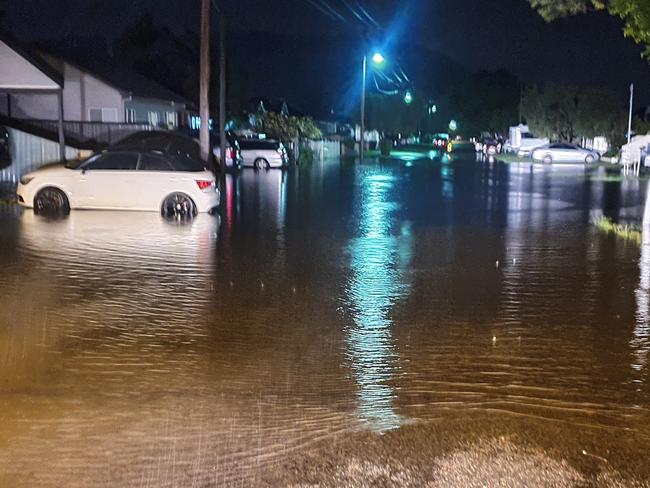 Flooding in Winifred Ave Umina on Thursday.