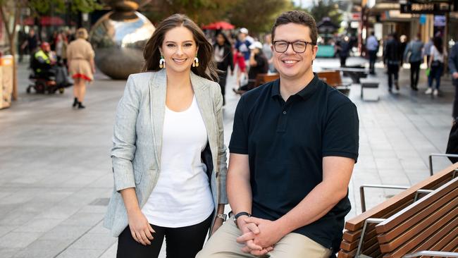 ABC radio’s Stacey Lee and Nikolai Beilharz. Picture: Supplied by ABC