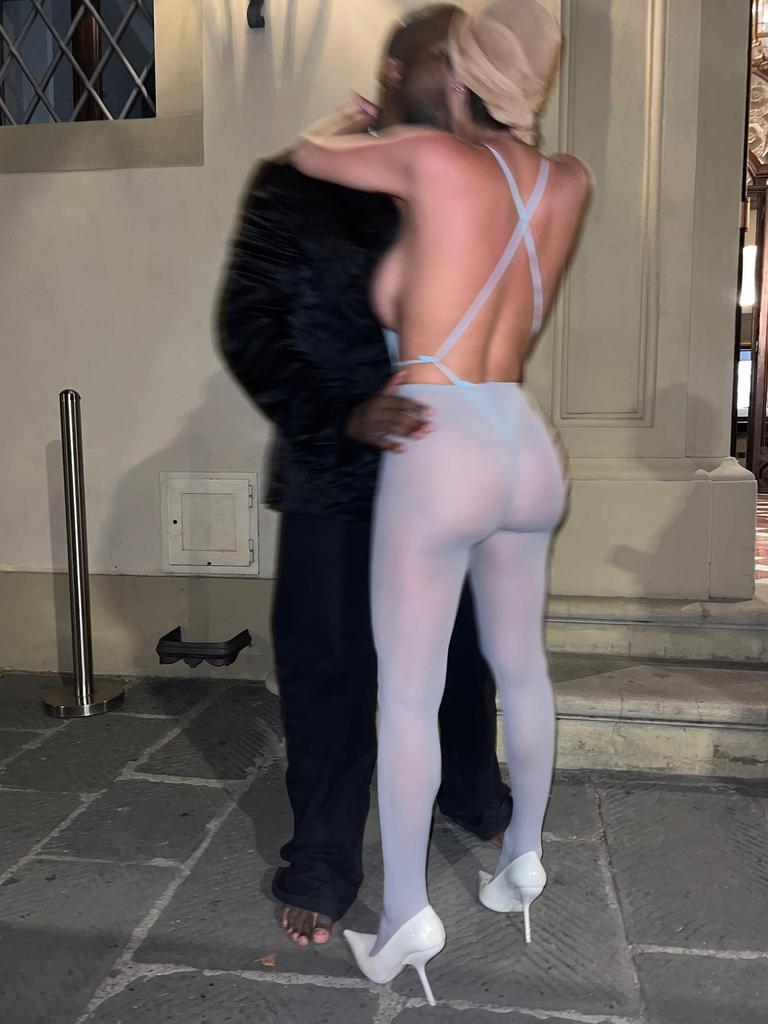 Bianca Censori and Kanye West seen in photos posted to Instagram. Picture: Instagram/arkangel