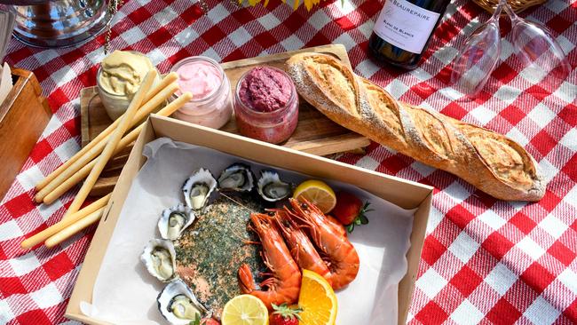 Q Station Manly’s seafood picnic pack. Picture: Supplied