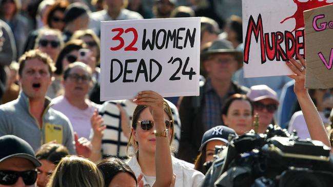 Thousands are set to descend on Australian streets to demand an end to violence against women Picture: NewsWire / Luis Enrique Ascui