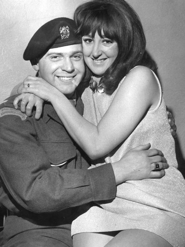 Marcie Jones with singer Normie Rowe in 1968.