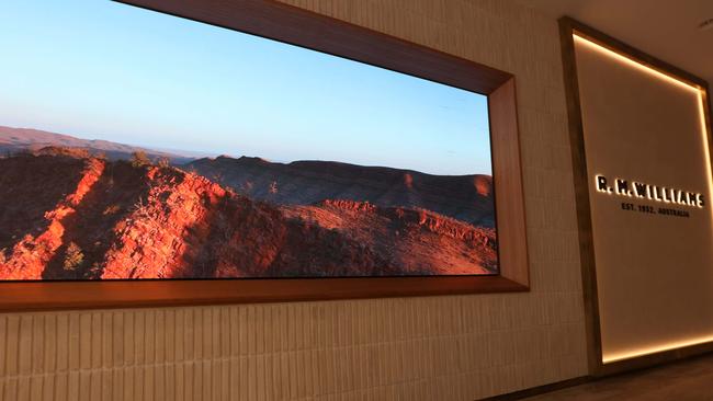 The giant screen showcasing SA in the new flagship store. Picture: Emma Brasier