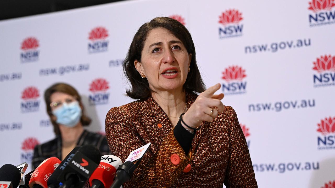 NSW Premier Gladys Berejiklian has urged young people in hot spots not to delay getting the vaccine. Picture: Bianca De Marchi / NCA NewsWire