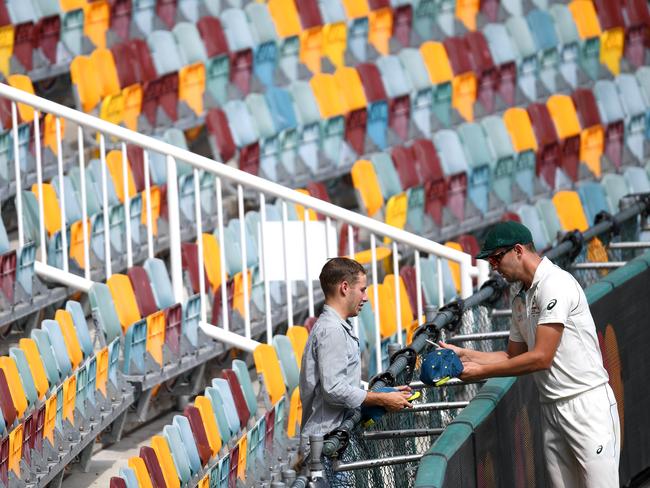 There were plenty of empty seats at the Gabba this weekend.