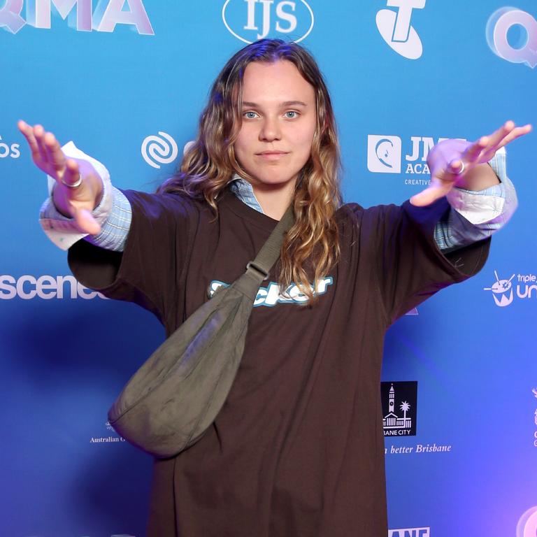 Sycco on the 2022 Queensland Music Awards red carpet. Picture: Steve Pohlner