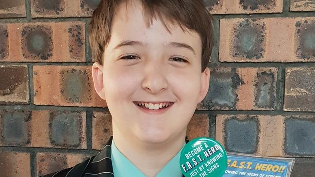 Brisbane Boys' College student Elliot Clayton has developed a stroke awareness protocol.