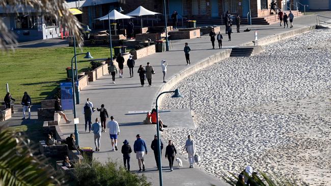 Waverley Council said it will crack down on off leash dogs at Bronte Beach promenade and other areas. Picture: Jeremy Piper