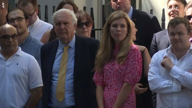 Boris Johnson's girlfriend awaits his arrival at Downing Street