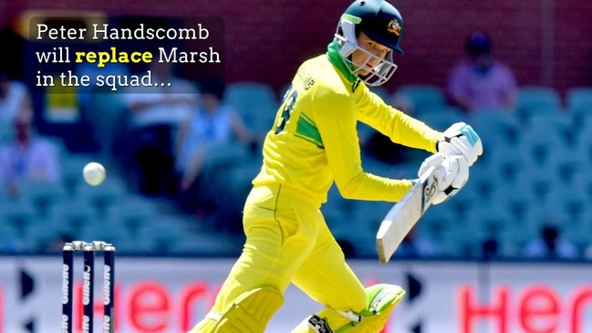 Handscomb replaces Marsh in World Cup squad