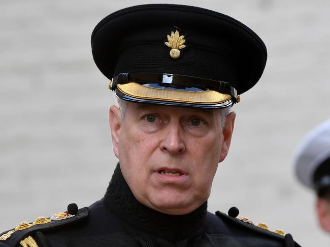 (FILES) In this file photo taken on September 7, 2019 Britain's Prince Andrew, Duke of York, attends a ceremony commemorating the 75th anniversary of the liberation of Bruges in Bruges. - Britain's Prince Andrew is to defer an honorary Navy promotion having stepped back from frontline royal duties over his links to convicted sex offender Jeffrey Epstein, Buckingham Palace said Friday. (Photo by JOHN THYS / AFP)