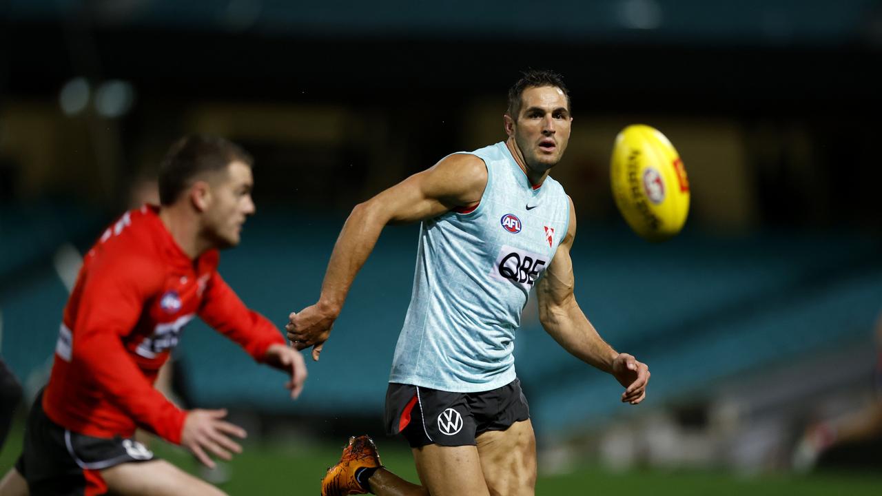 Josh Kennedy is nearing his AFL return after recovering from tendon damage to his right hamstring. Picture: Phil Hillyard