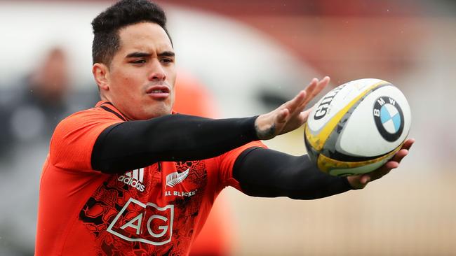 All Blacks halfback Aaron Smith at training in Sydney this week.