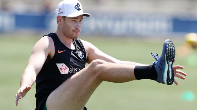 Mitch McGovern at Carlton training. Picture: Michael Klein