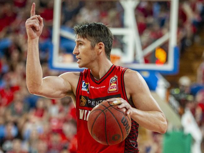 Damian Martin of the Wildcats during the Round 17 NBL match between the Perth Wildcats and the Sydney Kings at the RAC Arena in Perth,  Sunday, February 10, 2019. (AAP Image/Tony McDonough) NO ARCHIVING, EDITORIAL USE ONLY