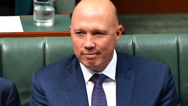 Peter Dutton says allowing the Iranian’s father into Australia will expose the community to a serious risk of criminal conduct. Picture: AAP.