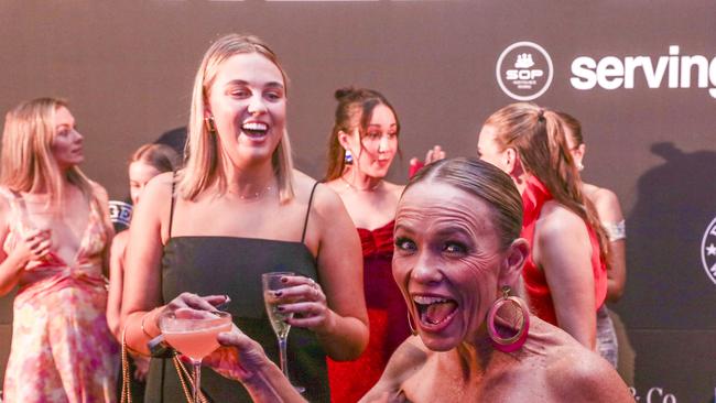 Megan McIlwain arriving at the Kollosche People's Ball at The Star. Picture: Glenn Campbell