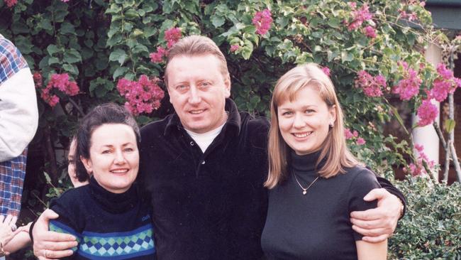 Murdered Russian businessman Gennadi Bernovski with his wife and lawyer Kerry Smith (left). Pic supplied.