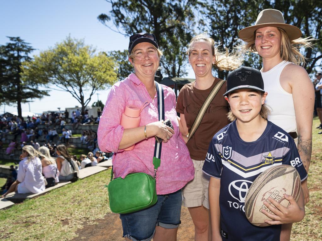 Glennie supporters (from left) Belinda Fagan, Sally McKenzie, Angus Fagan and Laura Toytari. Picture: Kevin Farmer