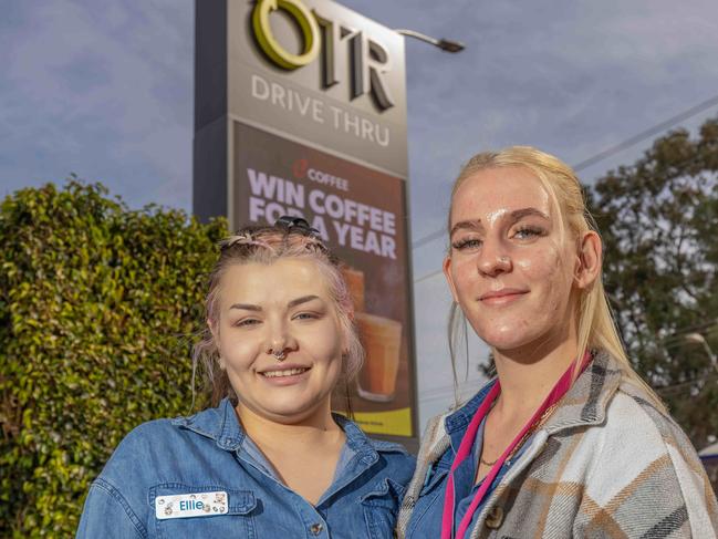 ADELAIDE, AUSTRALIA - NewsWire Photos - MAY 24 2024: POWERBALL. Childcare educators, Tasmyn Grace Steele, 22, Salisbury Downs and Ellie Barkell, 33, Paralowie at OTR Salisbury Highway. Picture: NewsWire / Ben Clark