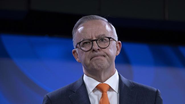 Prime Minister Anthony Albanese will use his speech to the National Press Club on Wednesday to forewarn of “gaps” found in a recent review of Australia’s defence capability. Picture: NCA NewsWire / Gary Ramage