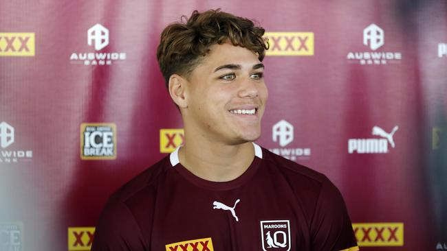 Maroons rookie Reece Walsh is confident he will handle the step up to Origin. Picture: Josh Woning