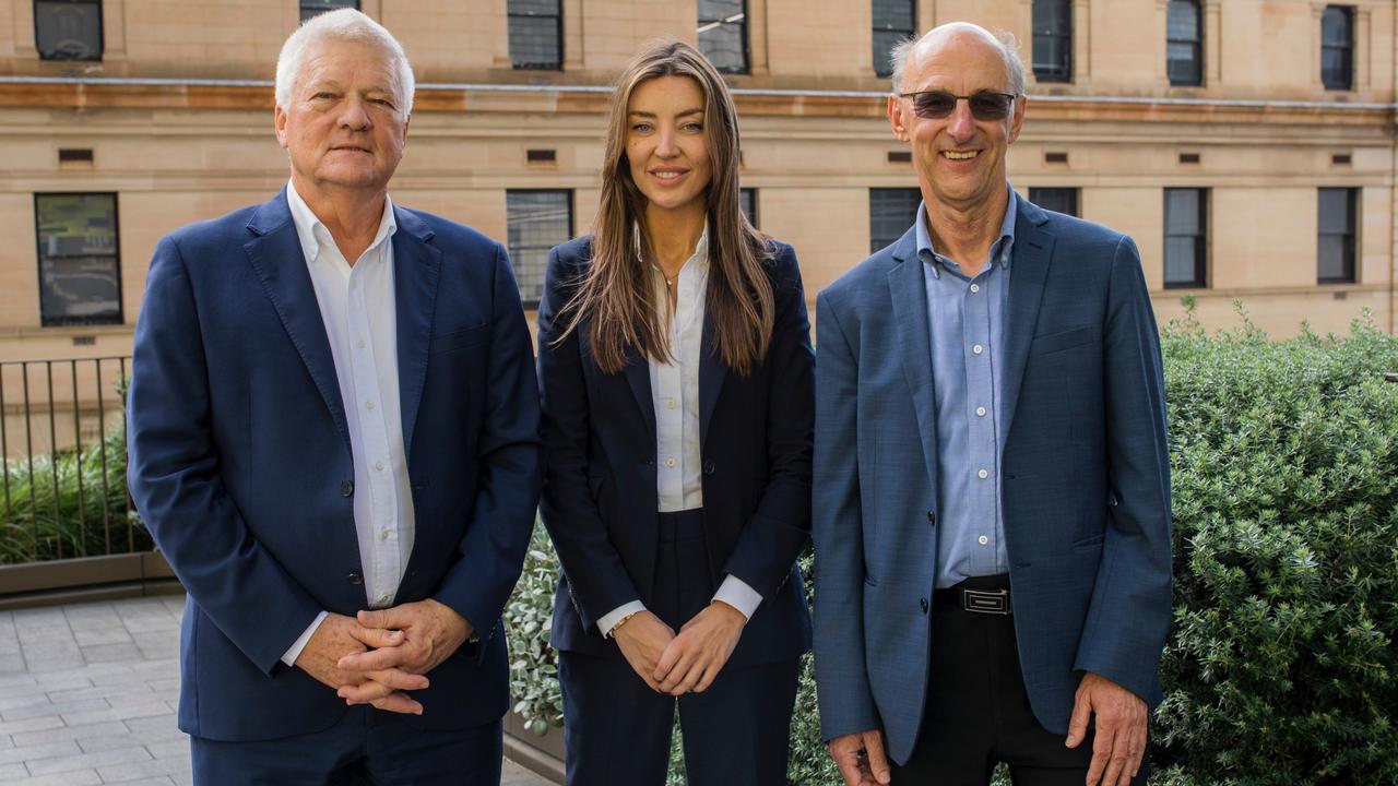 From left: Boston Global’s funds management chairman Leigh Higgins, éthica Capital’s Chloe Argyle and Planet Ark co-founder Paul Klymenko. Picture: Lauren Michelle