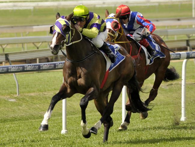 St Margaret's Race Day at Doomben. Race Three, Chris Munce wins on #9 Teronado. Photo by Andrew Seymour.