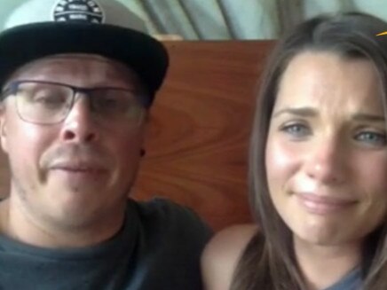 Pregnant couple stranded in Mexico. Picture: Nine