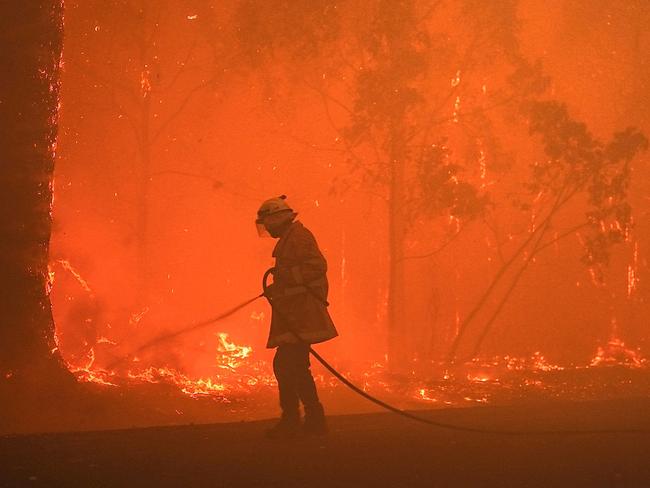 A blaze rips through Bridgetown in Western Australia. Picture: DFES/Evan Collis