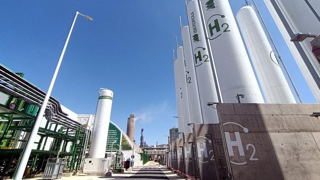 Green hydrogen has promised a fast track to cutting carbon emissions, but comes at a high cost. Picture: AFP