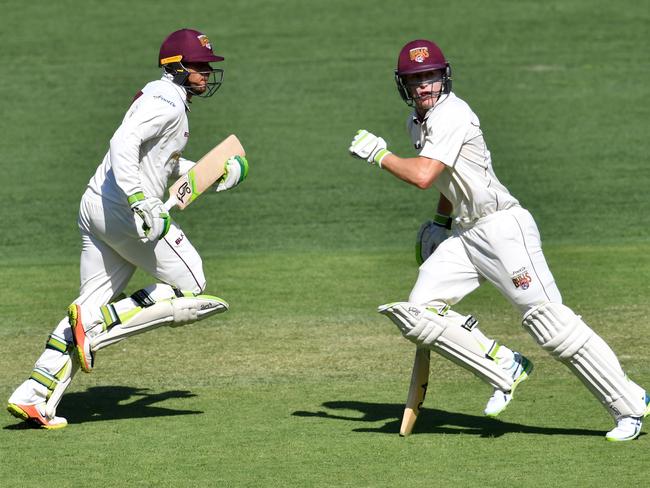 Usman Khawaja and Marnus Labuschagne were in the runs for Queensland.