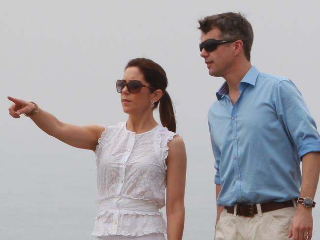 Denmark's Crown Prince Couple Mary and Frederik at Sculpture by the sea, Bondi, as part of their official visit to Australia.