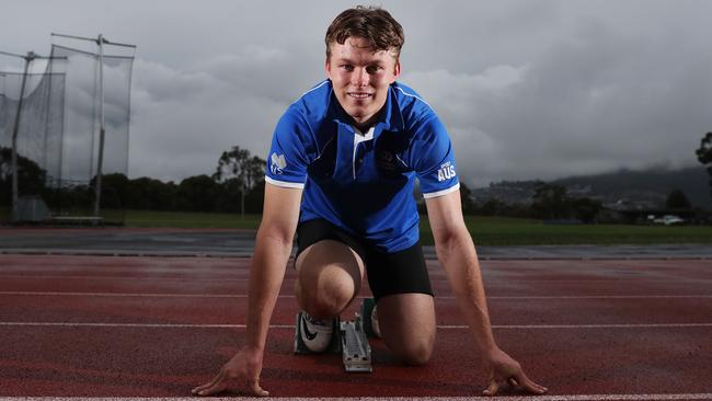 Sam Walker will represent Australia at the World Para Athletics Championships in Dubai. He is competing in the 100 metres and shot put. Picture: NIKKI DAVIS-JONES