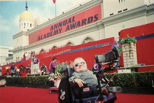 Quentin Kenihan on red carpet attending 2001 Academy Awards.